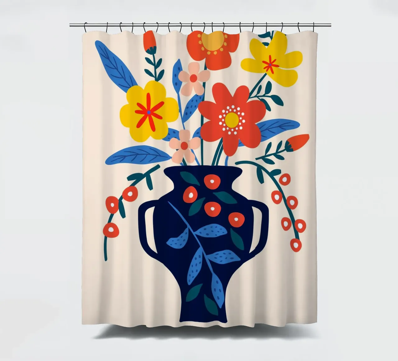 Vaso di fiori colorati tenda da doccia da Whole©