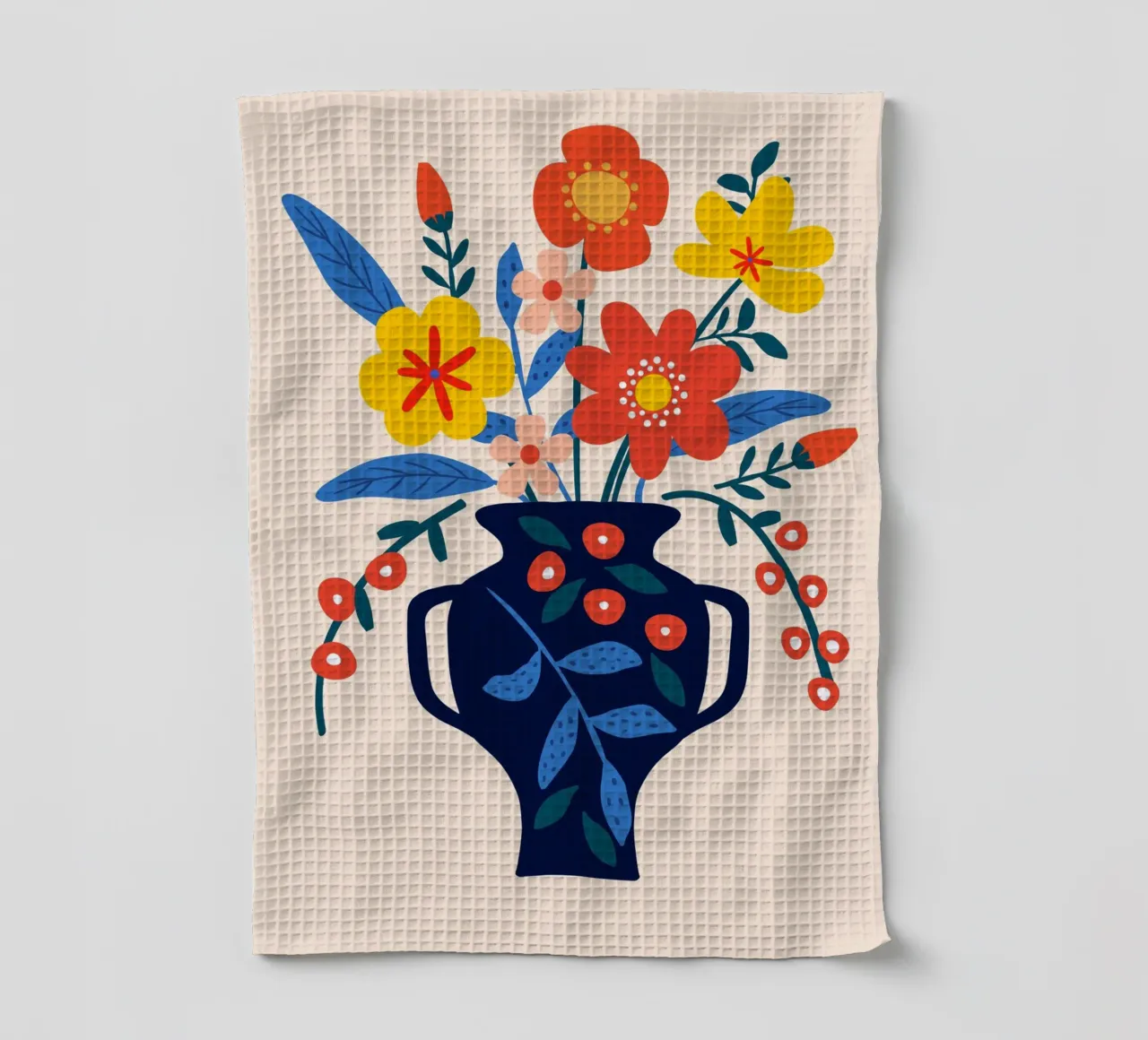 Vaso di fiori colorati canovaccio da cucina da Whole©