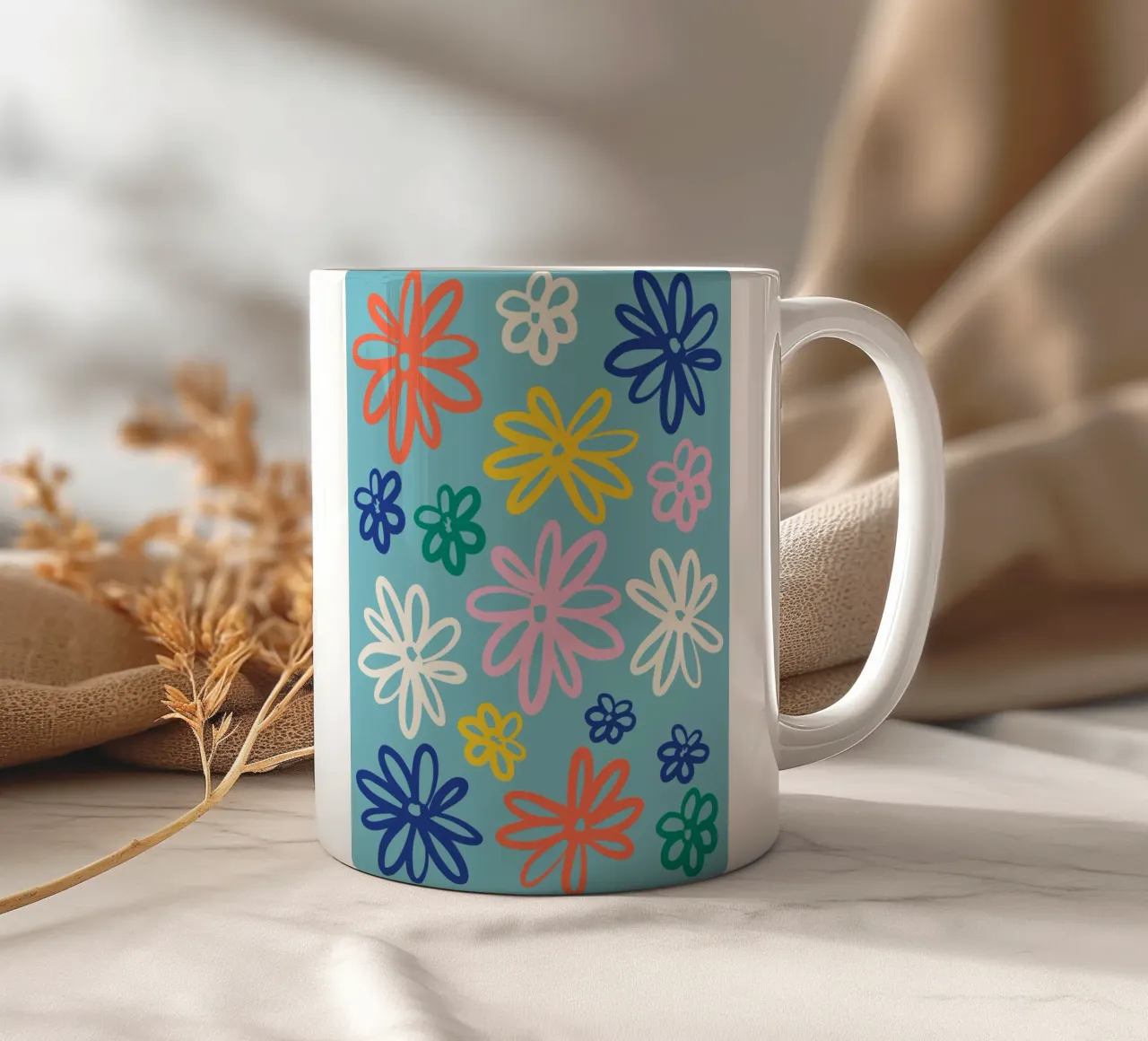 Gioia floreale colorata tazza in ceramica da Whole©