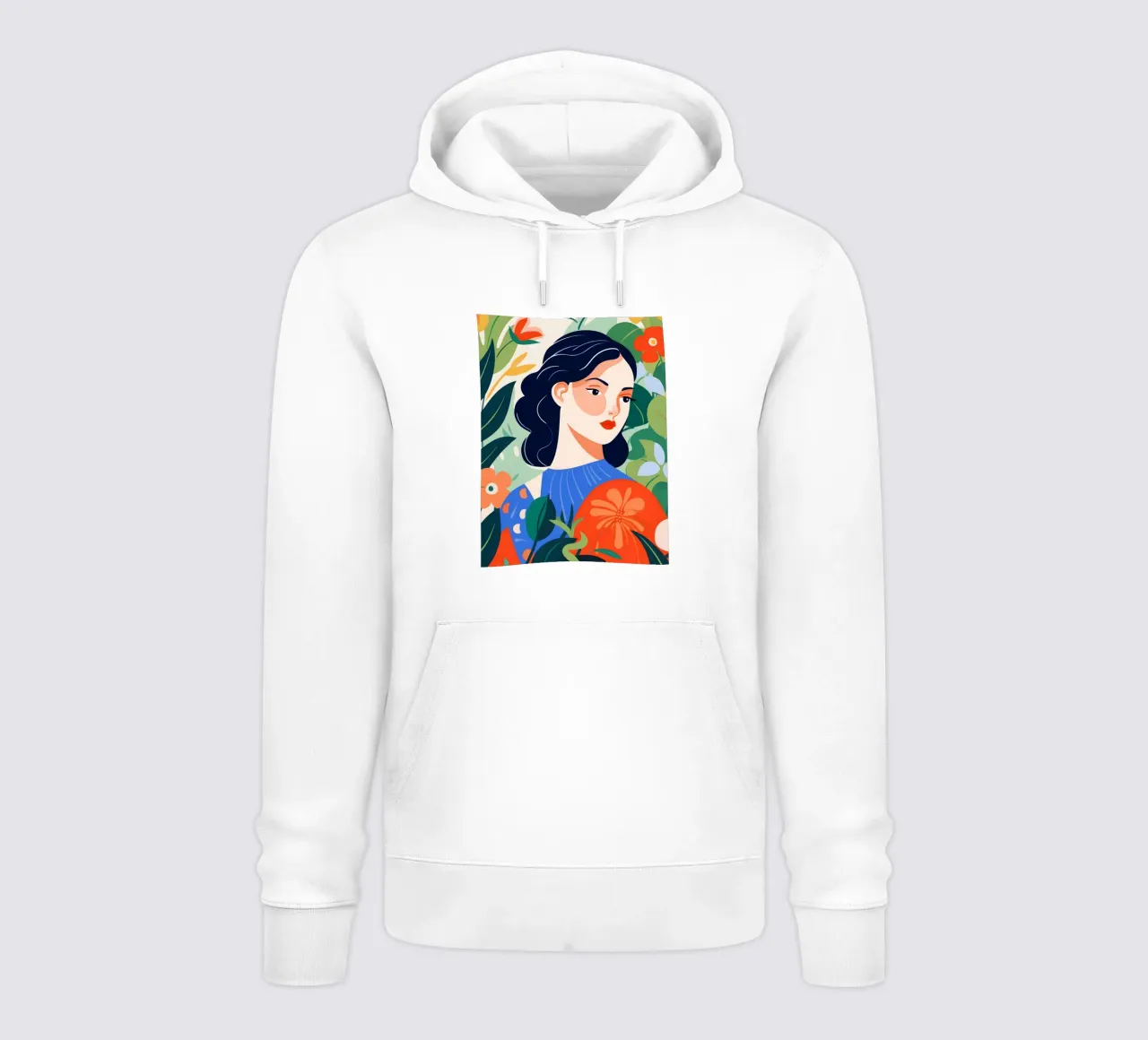 Ritratto in fiori felpa con cappuccio da Whole©