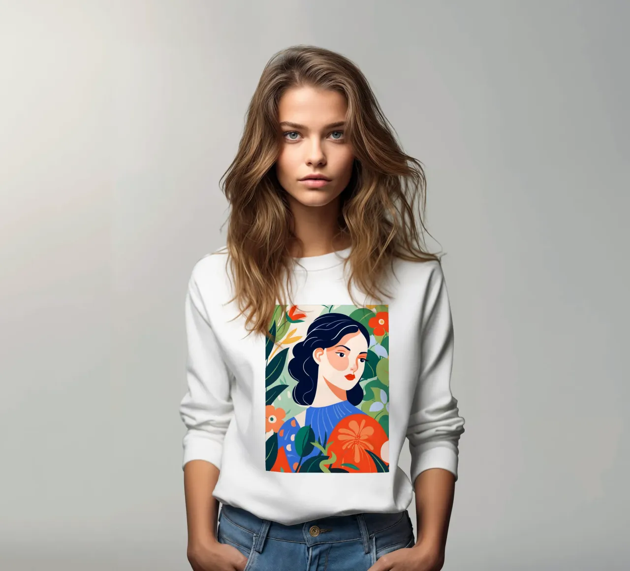 Ritratto in fiori felpa da Whole©