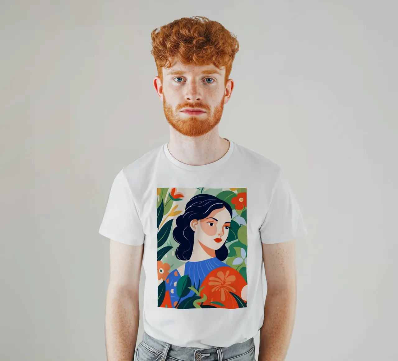 Ritratto in fiori t-shirt da Whole©