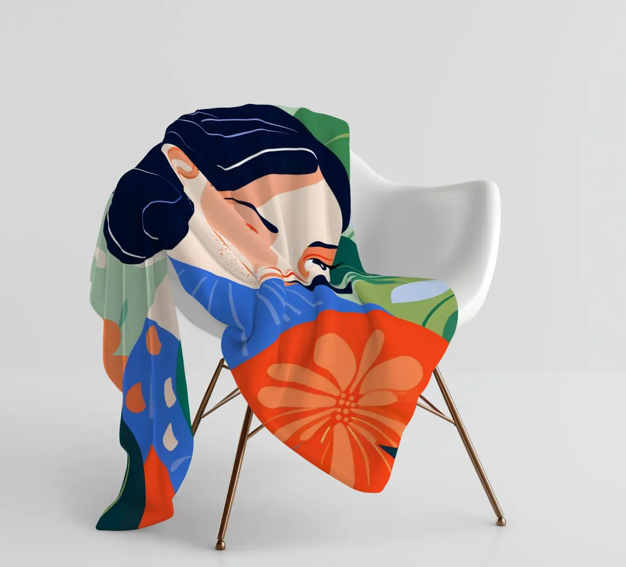 Ritratto in fiori coperta in pile da Whole©