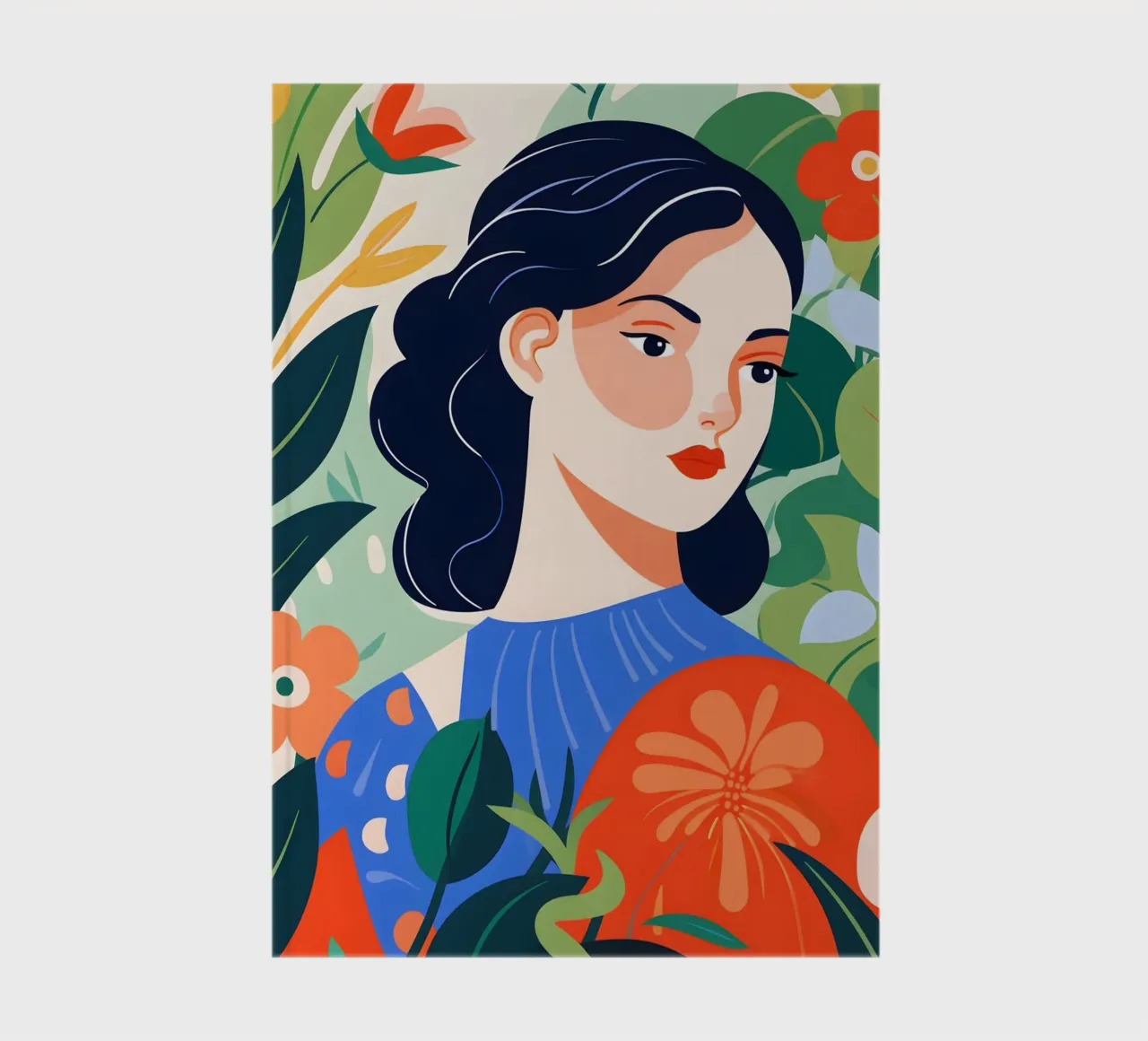 Portrait in flowers notebook by Whole©
