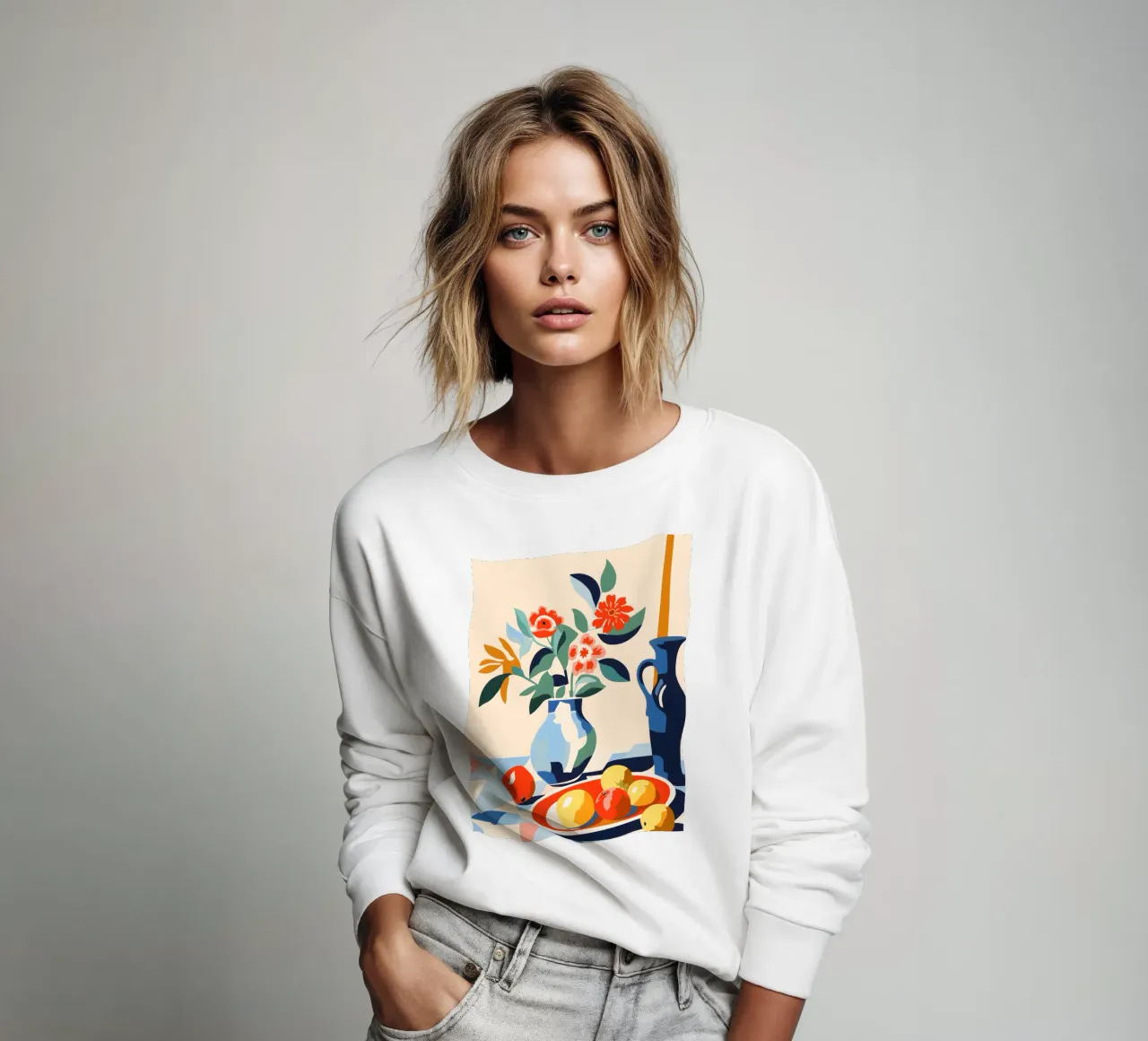 Vaso di fiori con frutta felpa da Whole©