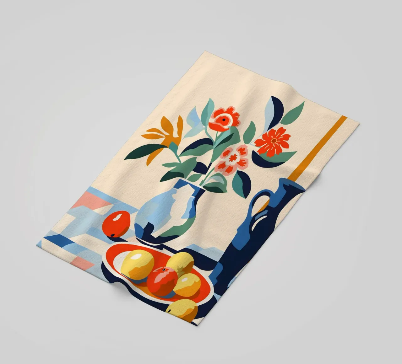 Vaso di fiori con frutta telo mare da Whole©
