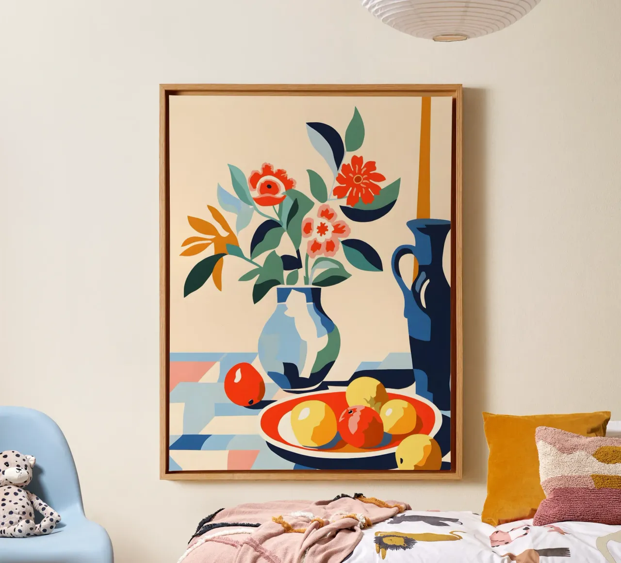 Vaso di fiori con frutta tela con Cornice a cassetta da Whole©