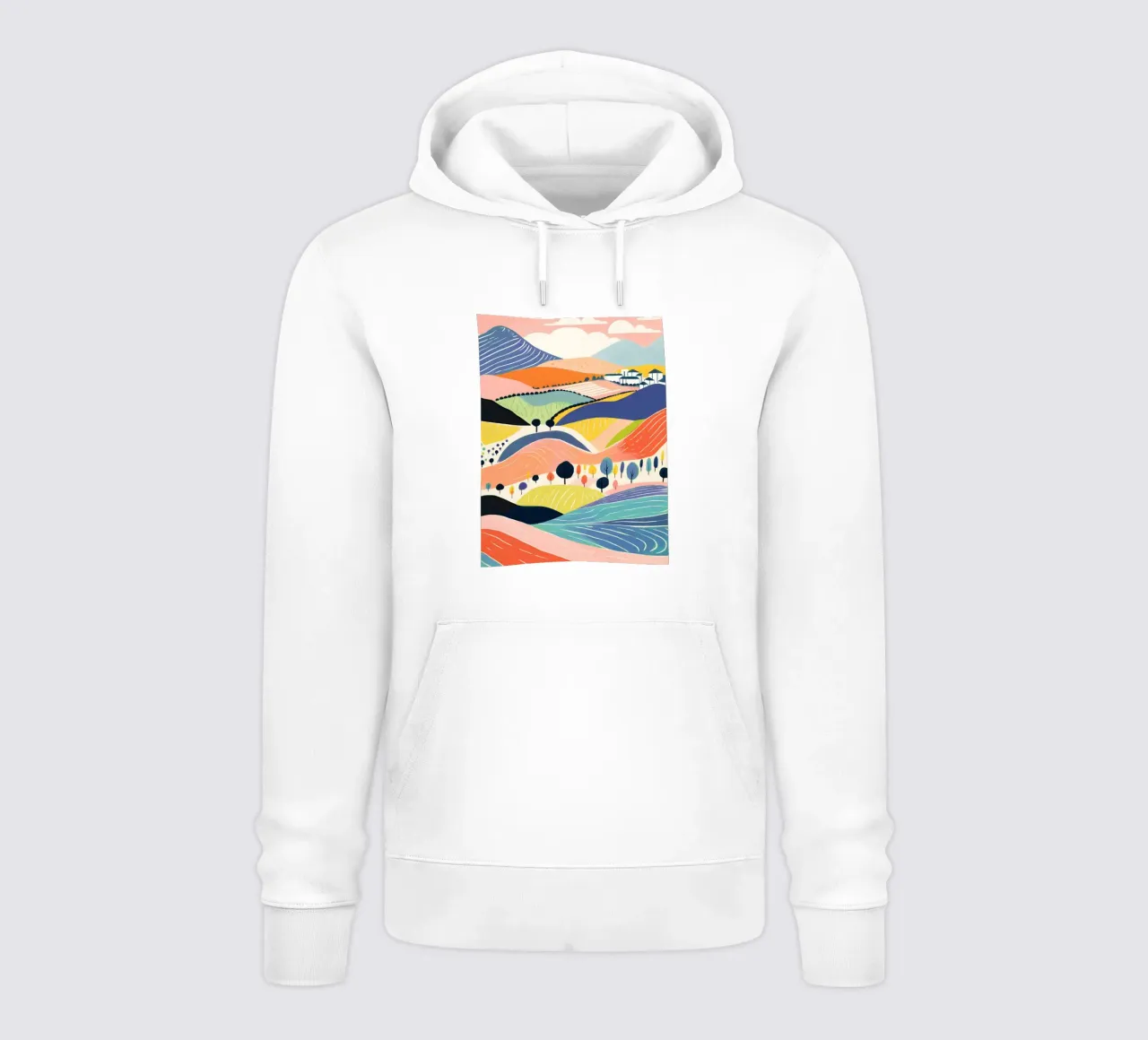 Paesaggio collinare colorato felpa con cappuccio da Whole©