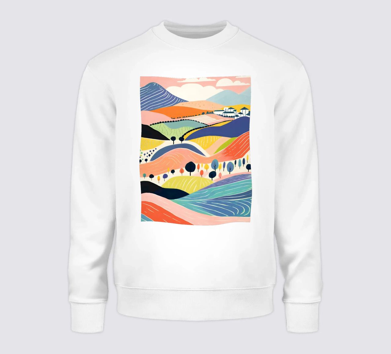 Paesaggio collinare colorato felpa da Whole©