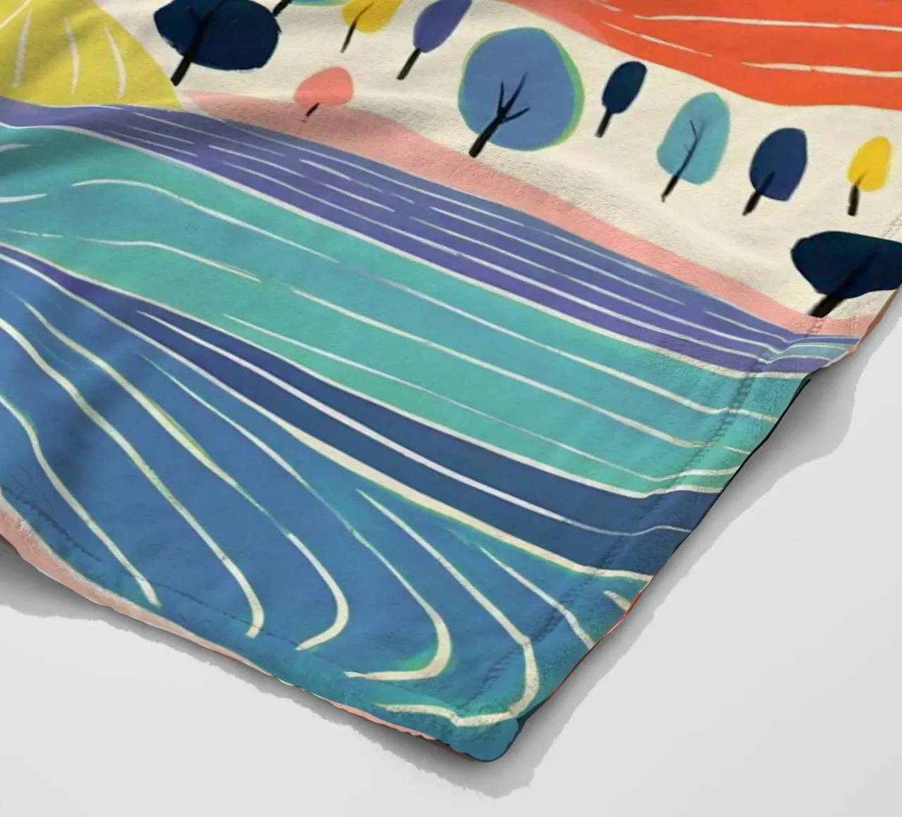 Paesaggio collinare colorato coperta in pile da Whole©