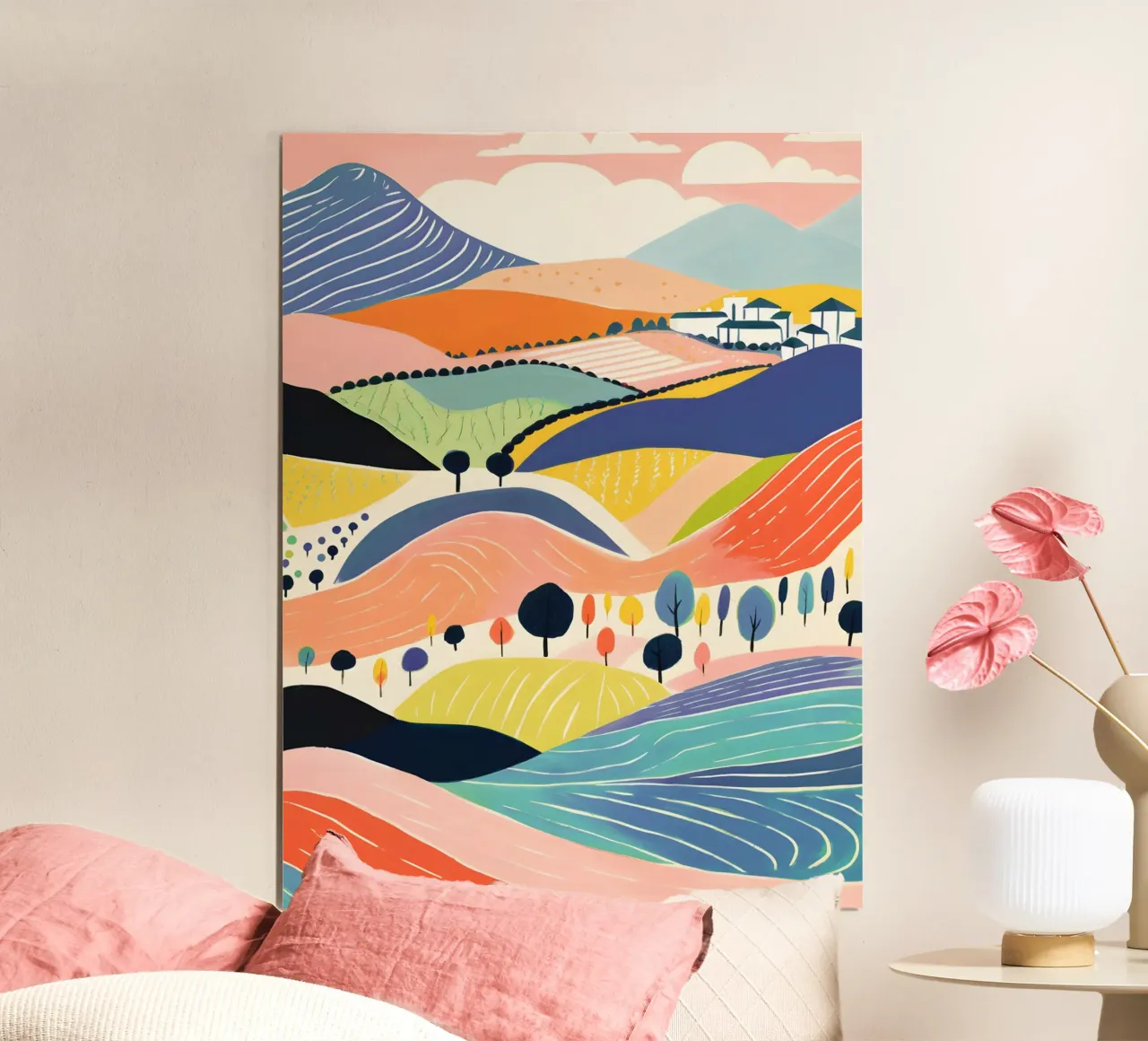 Paesaggio collinare colorato poster da Whole©