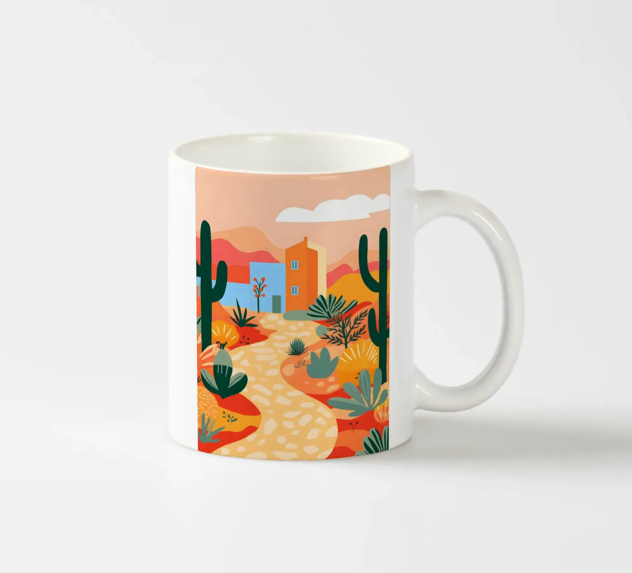 Wüstenoase Kunst Keramik Tasse von Whole©