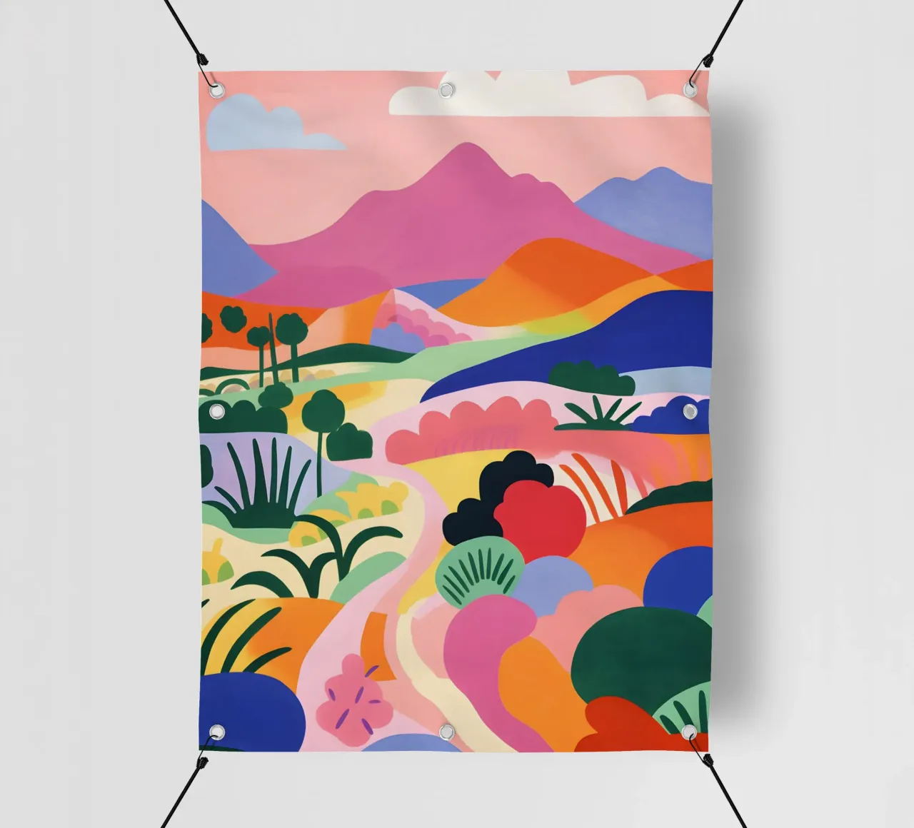 Paesaggio artistico colorato telo in pvc da Whole©