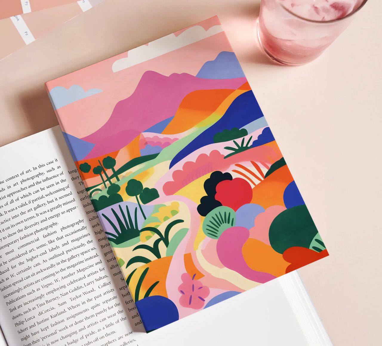 Colourful landscape art notebook by Whole©
