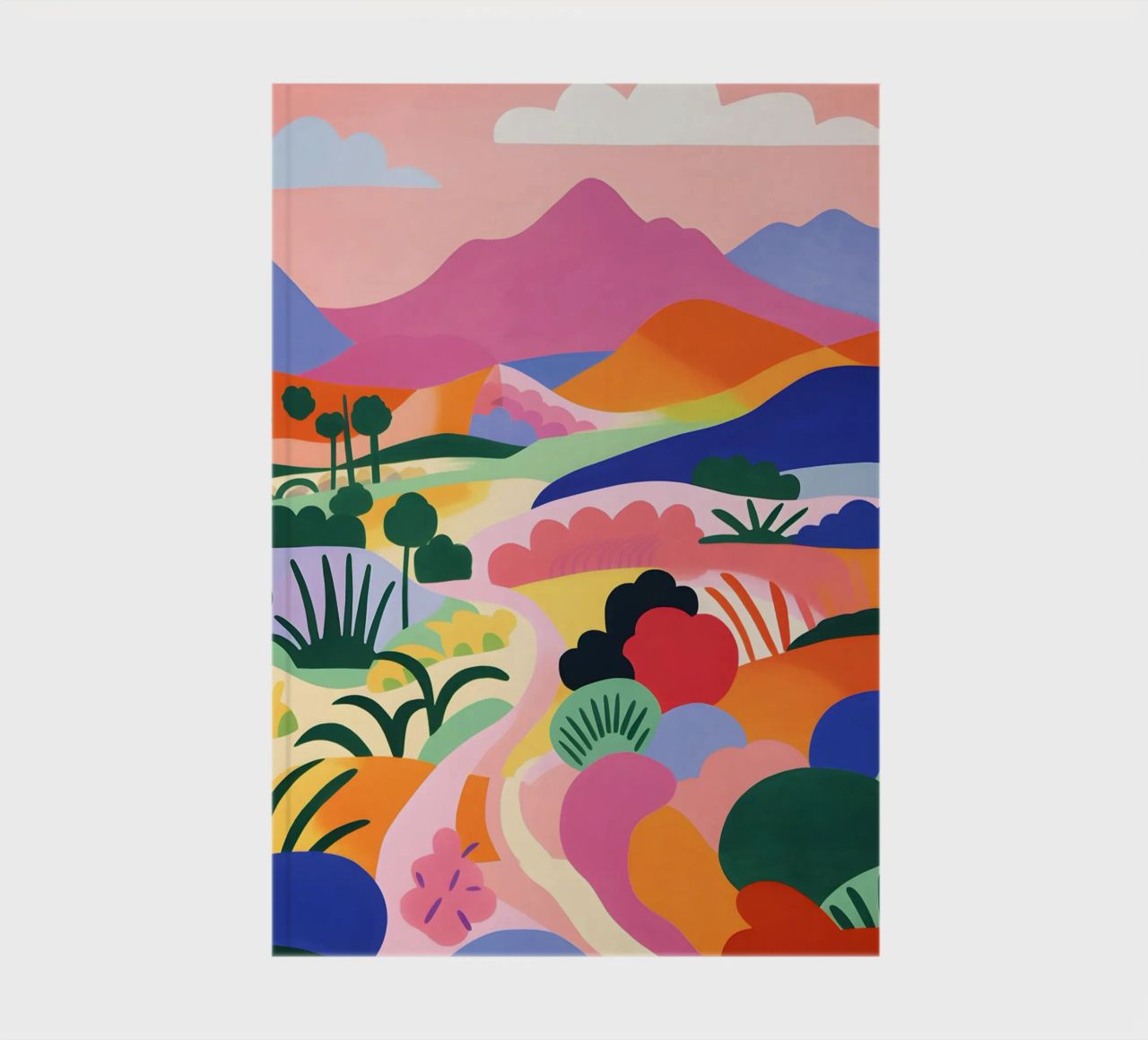 Colourful landscape art notebook by Whole©