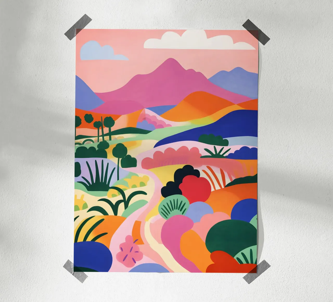 Paesaggio artistico colorato poster da Whole©