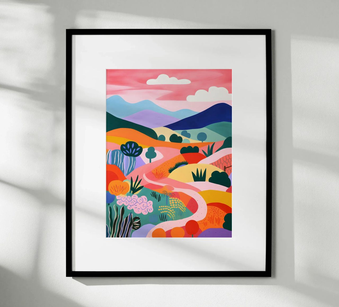 Colourful mountain landscape poster by Whole©