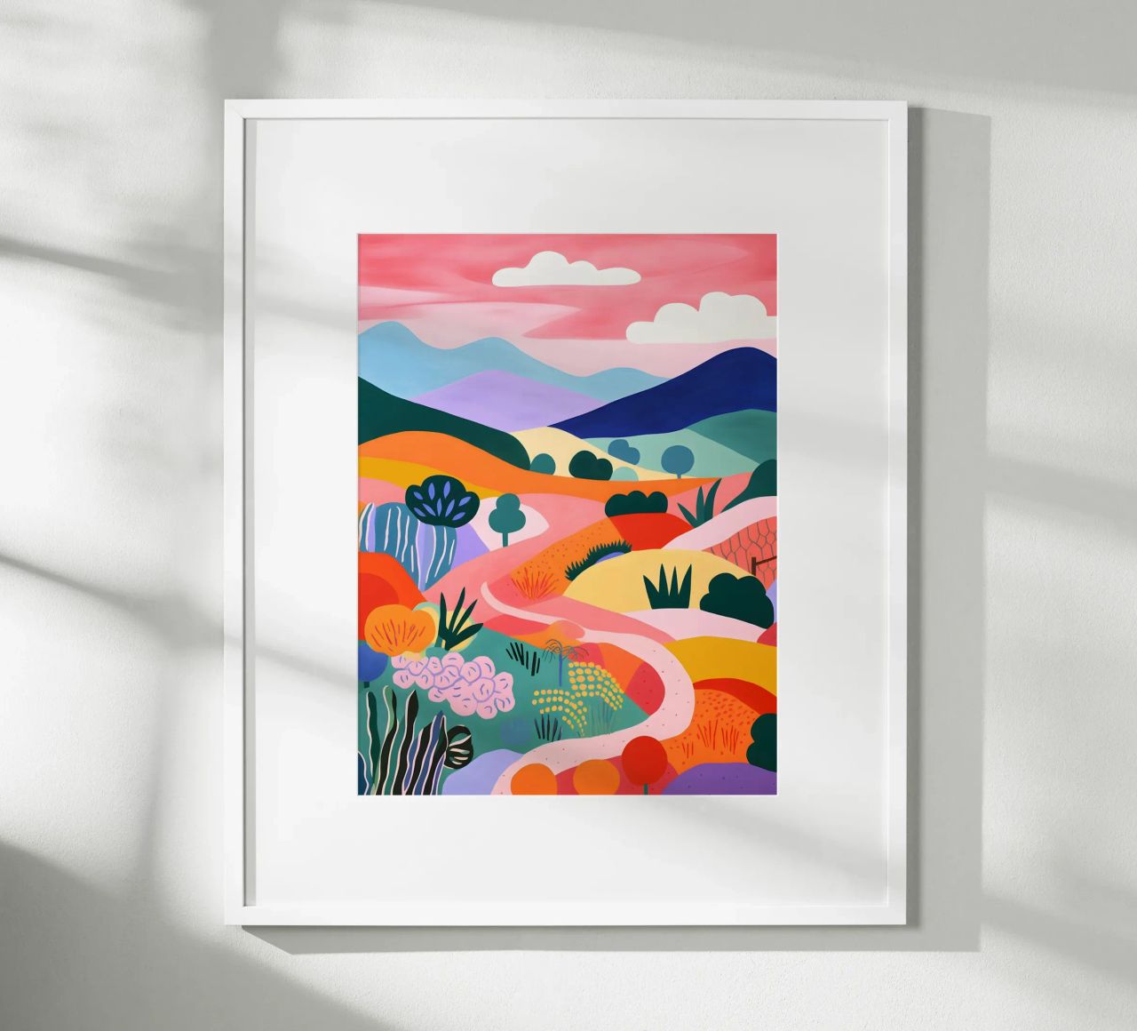 Colourful mountain landscape poster by Whole©