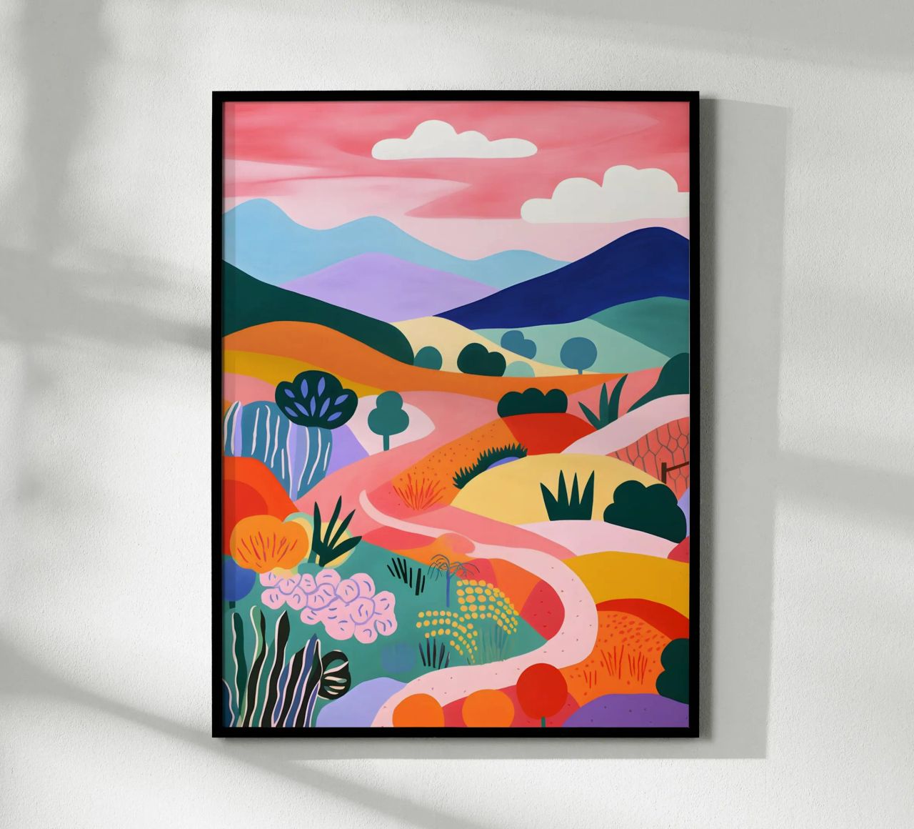 Colourful mountain landscape poster by Whole©