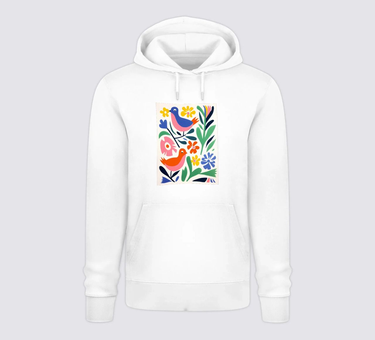 Design di uccelli e fiori felpa con cappuccio da Whole©