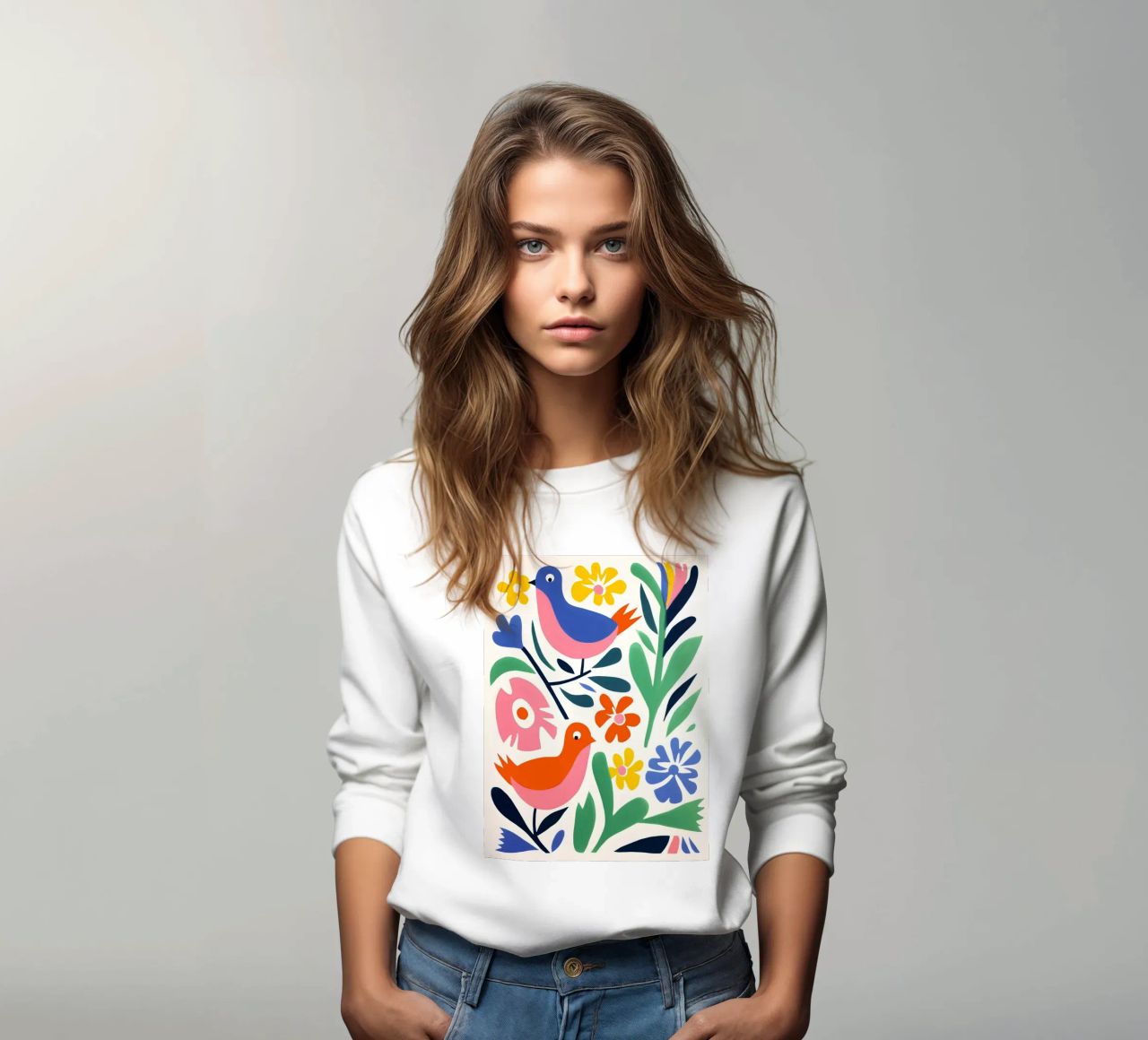 Design di uccelli e fiori felpa da Whole©