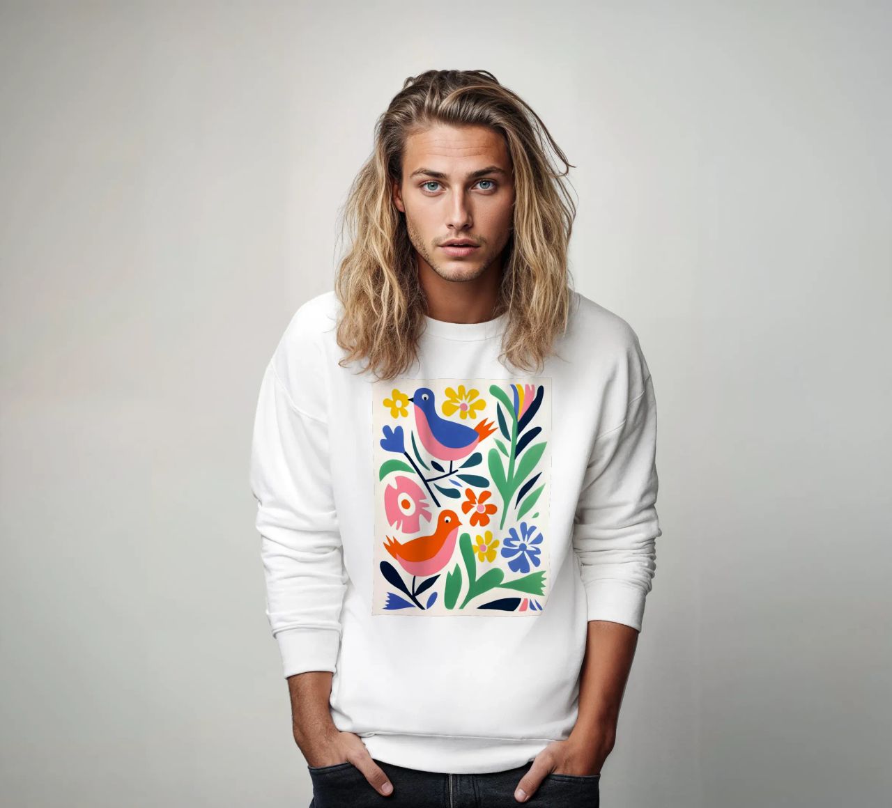 Design di uccelli e fiori felpa da Whole©
