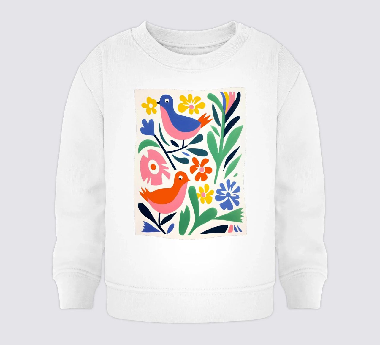 Design di uccelli e fiori felpa neonato da Whole©