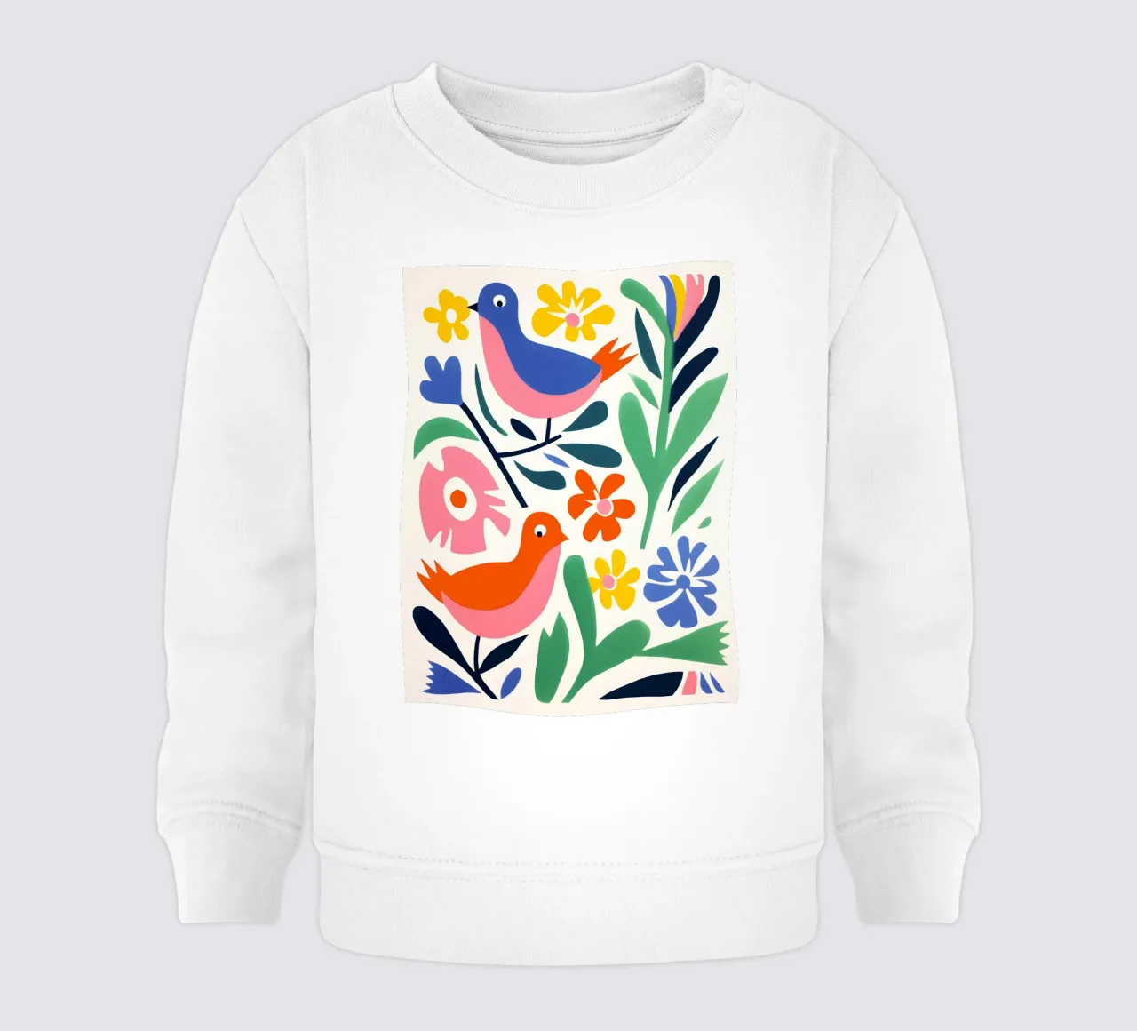 Vögel & Blumen Design Baby Sweatshirt von Whole©
