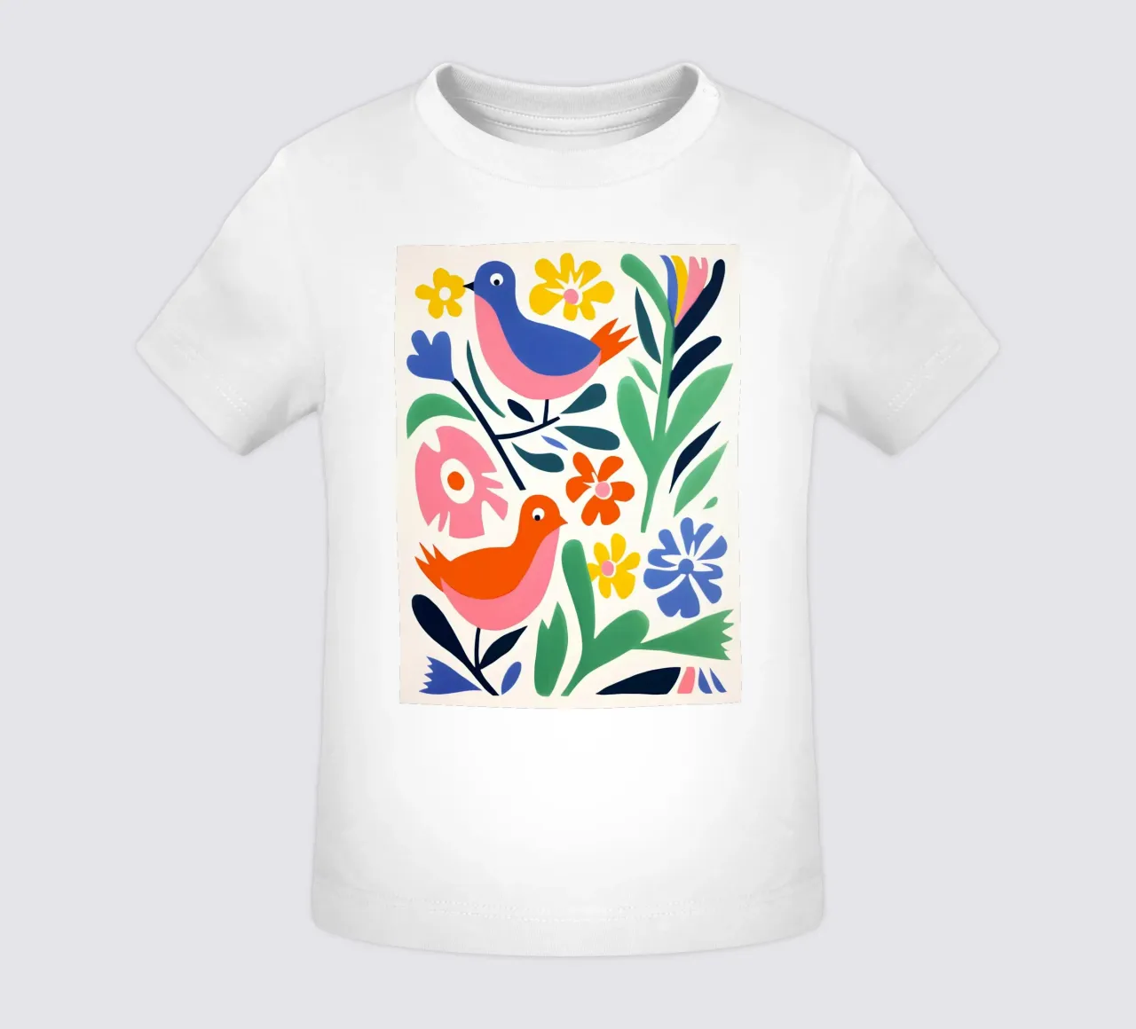 Design di uccelli e fiori maglietta neonato da Whole©