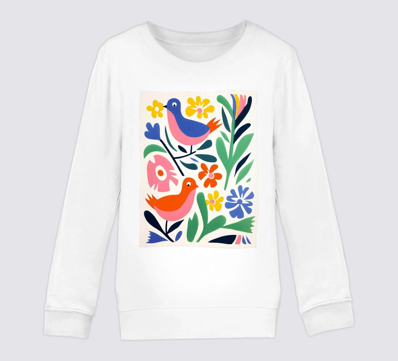 Design di uccelli e fiori felpa bambino da Whole©