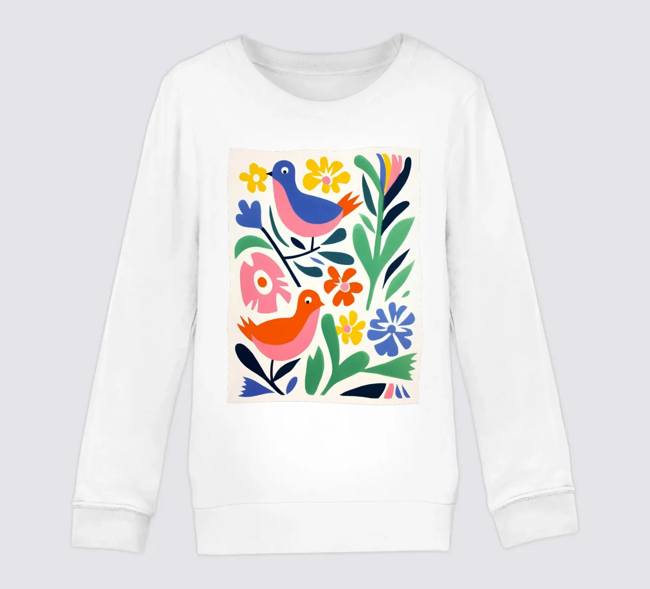 Design di uccelli e fiori felpa bambino da Whole©