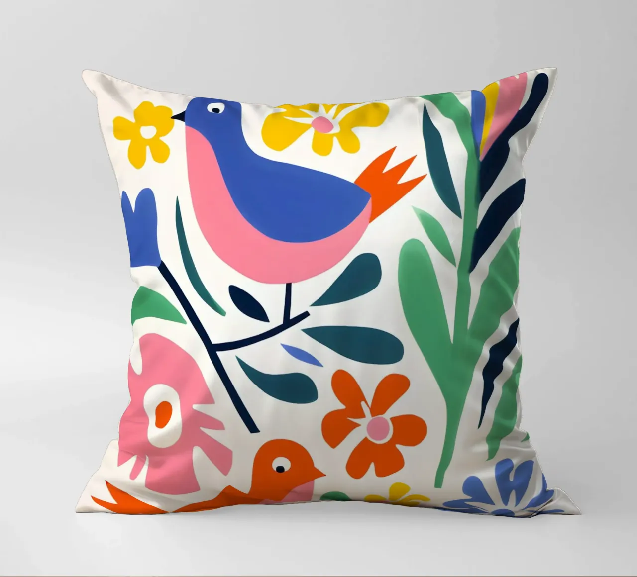 Design di uccelli e fiori cuscino da Whole©