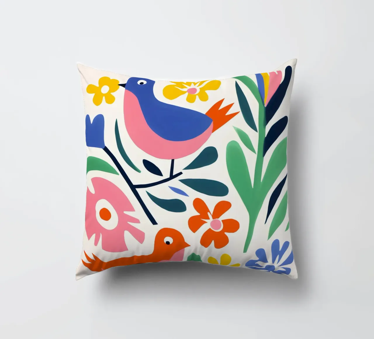 Design di uccelli e fiori cuscino da Whole©