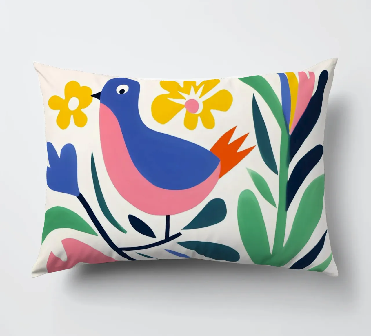 Design di uccelli e fiori cuscino da Whole©