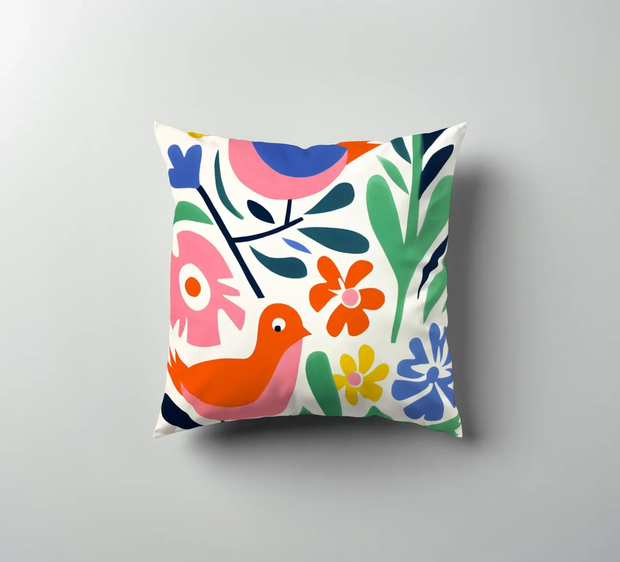 Design di uccelli e fiori cuscino da Whole©