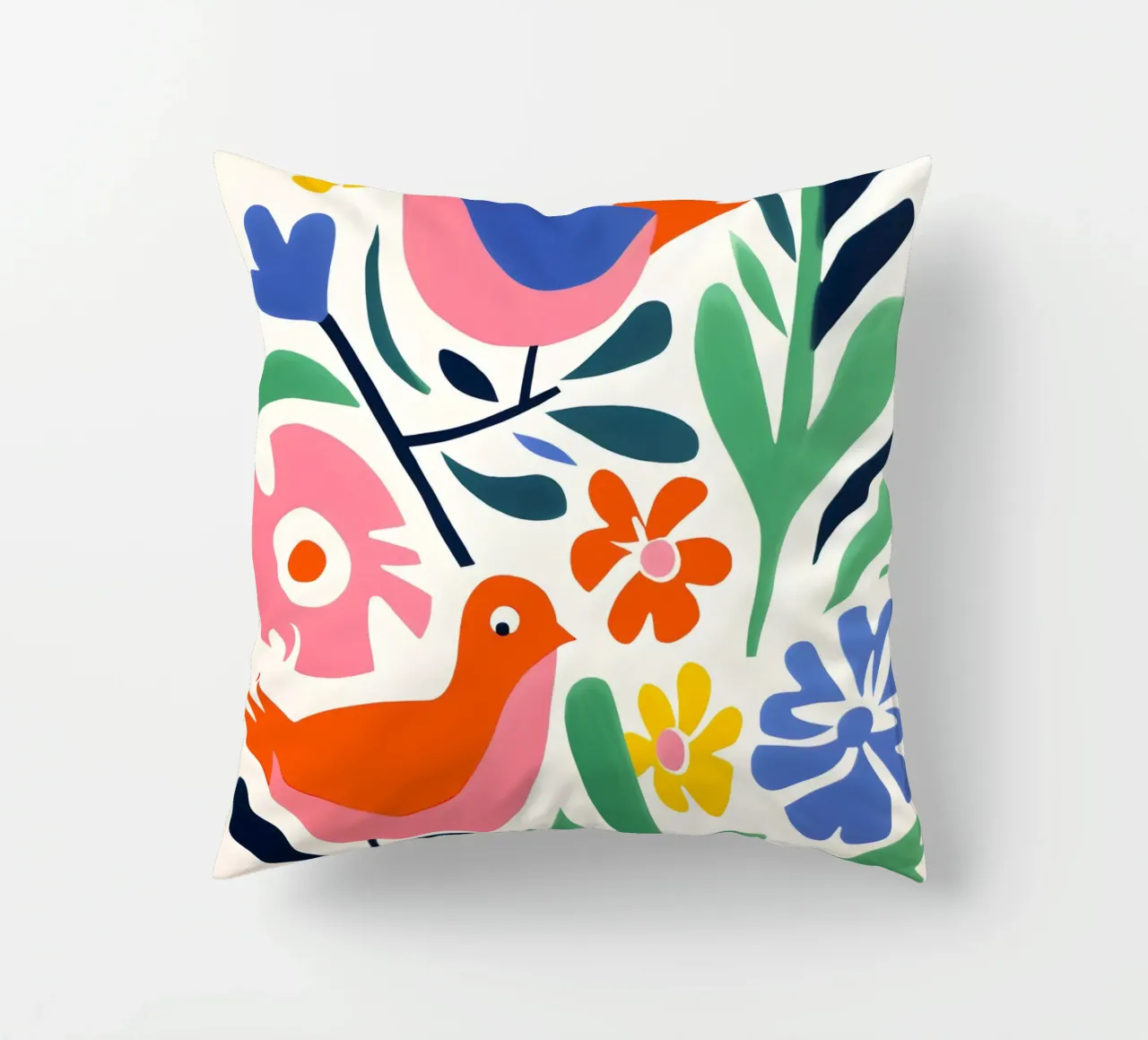 Vögel & Blumen Design Kissen von Whole©