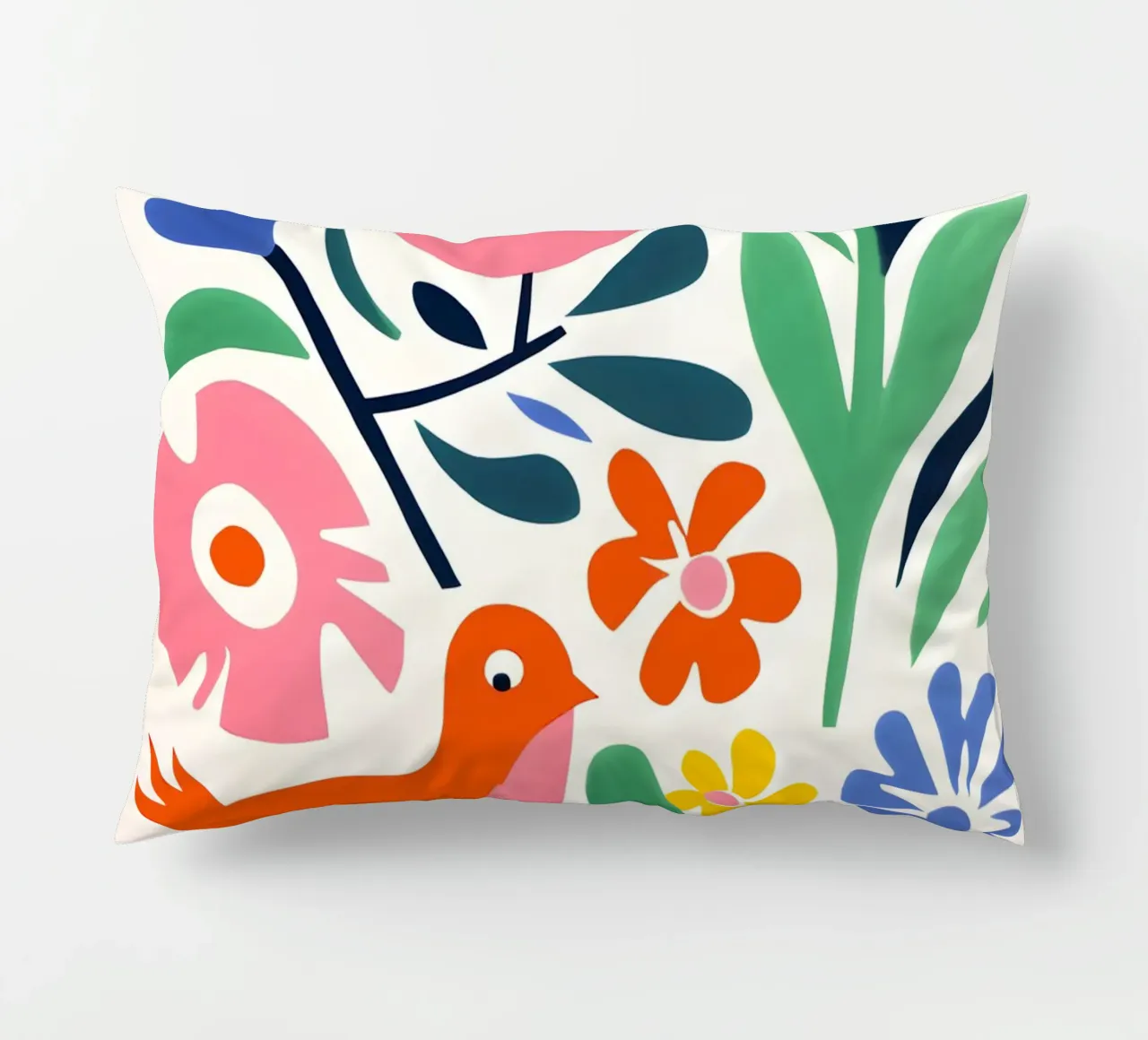 Design di uccelli e fiori cuscino da Whole©