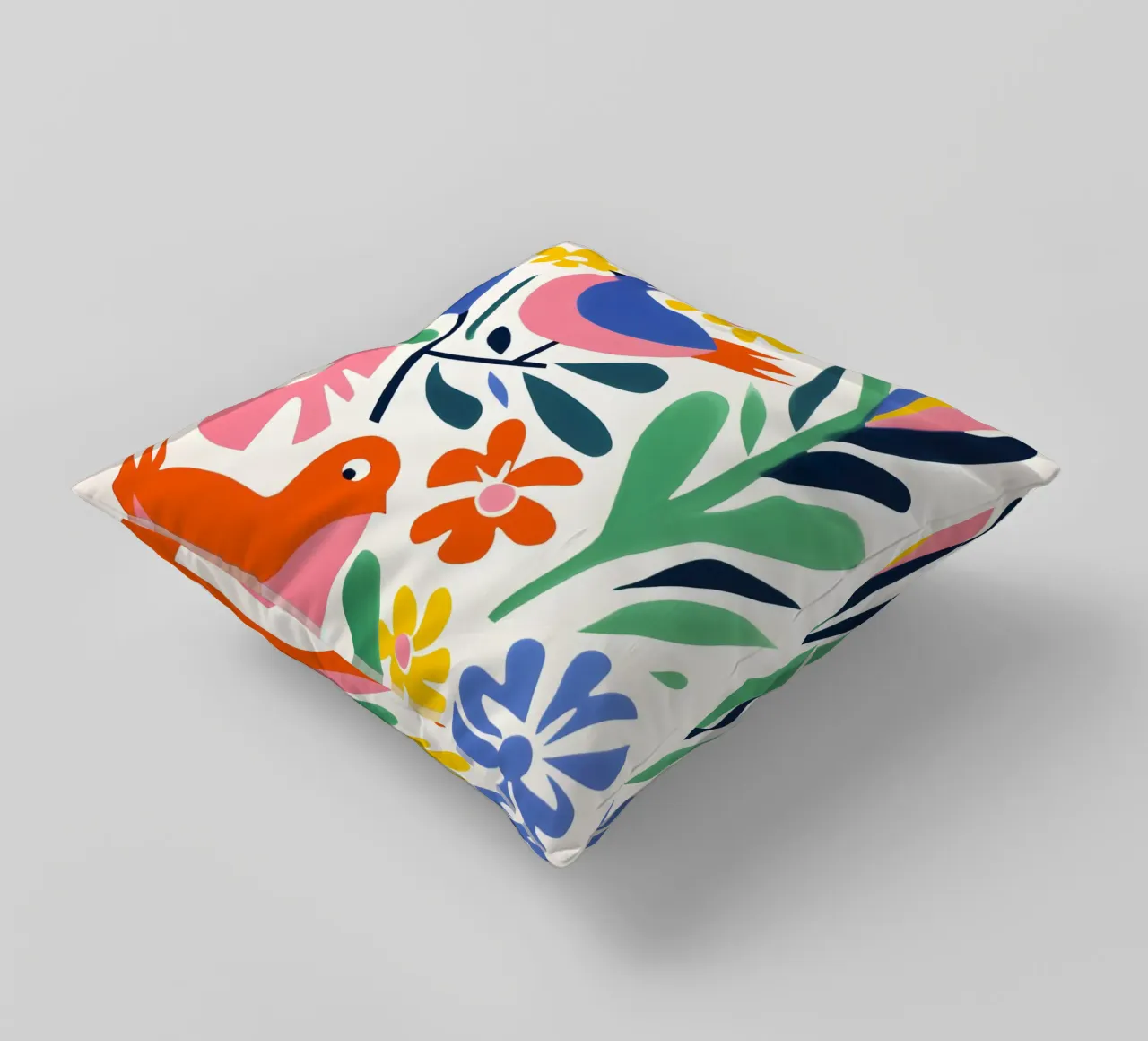 Design di uccelli e fiori cuscino da Whole©