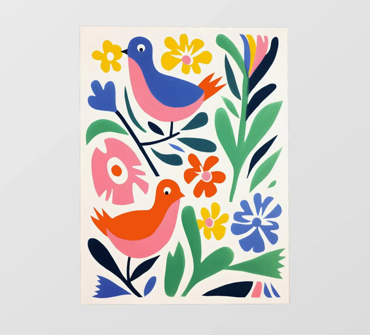 Diseño de pájaros y flores lámina retroiluminada de Whole©