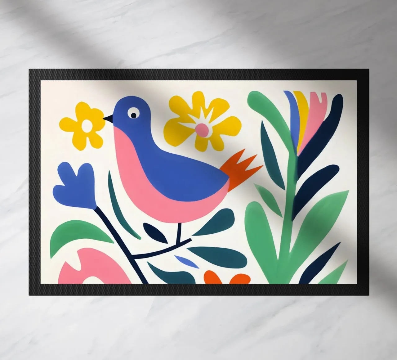 Design di uccelli e fiori zerbino da Whole©