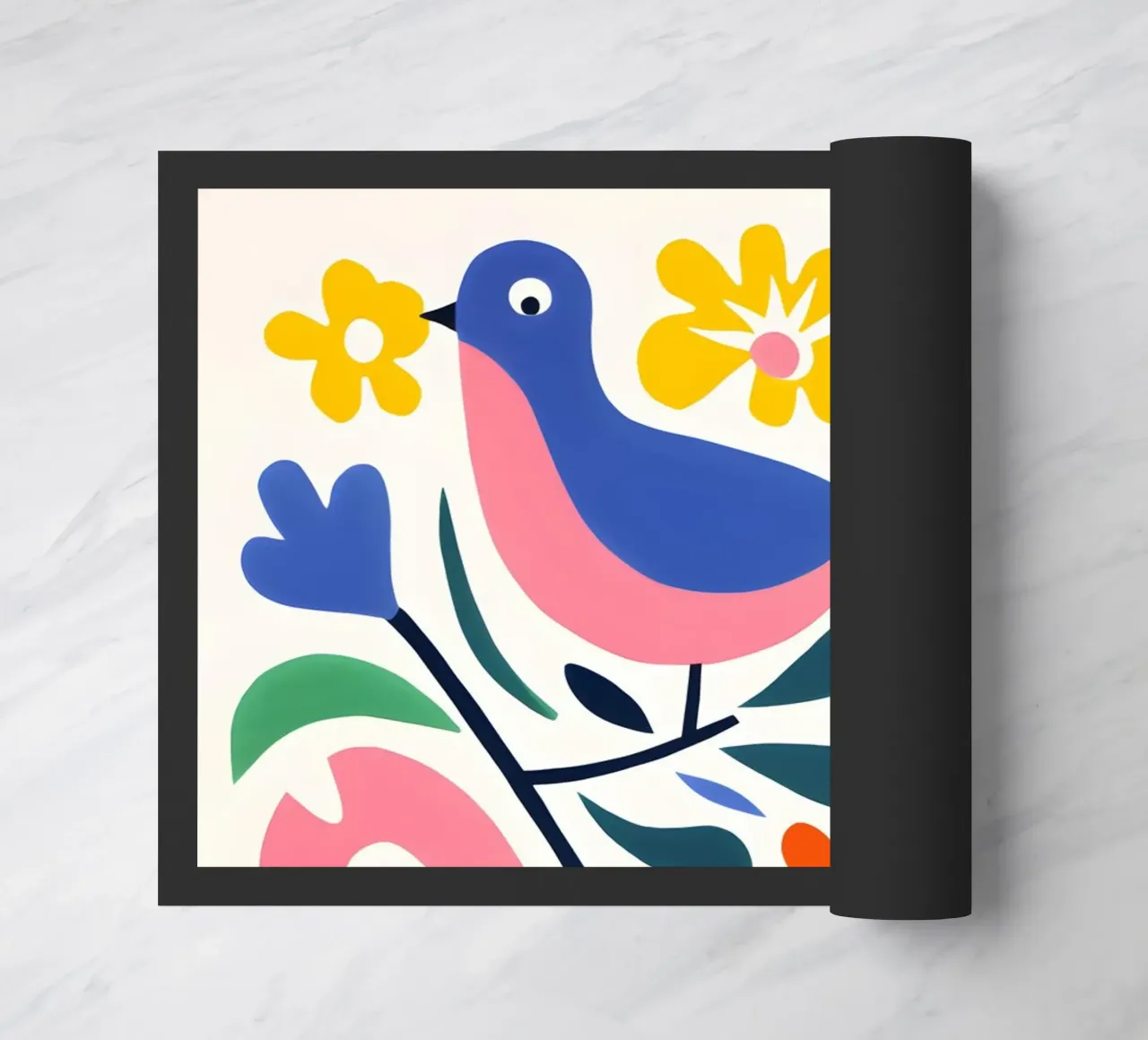 Design di uccelli e fiori zerbino da Whole©