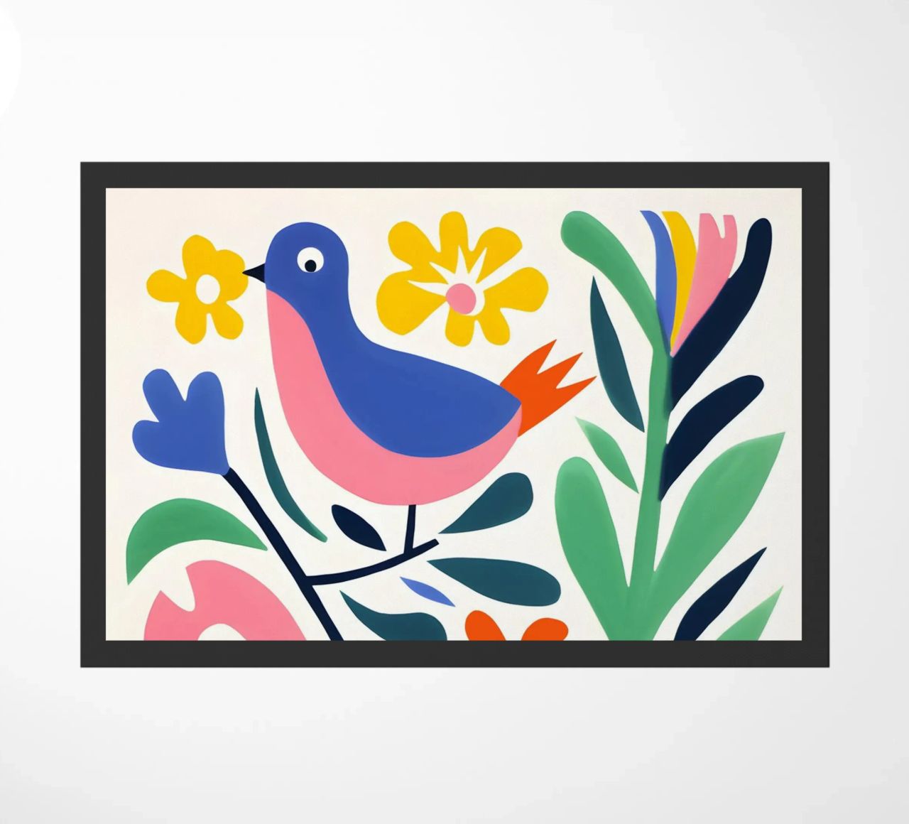 Design di uccelli e fiori zerbino da Whole©