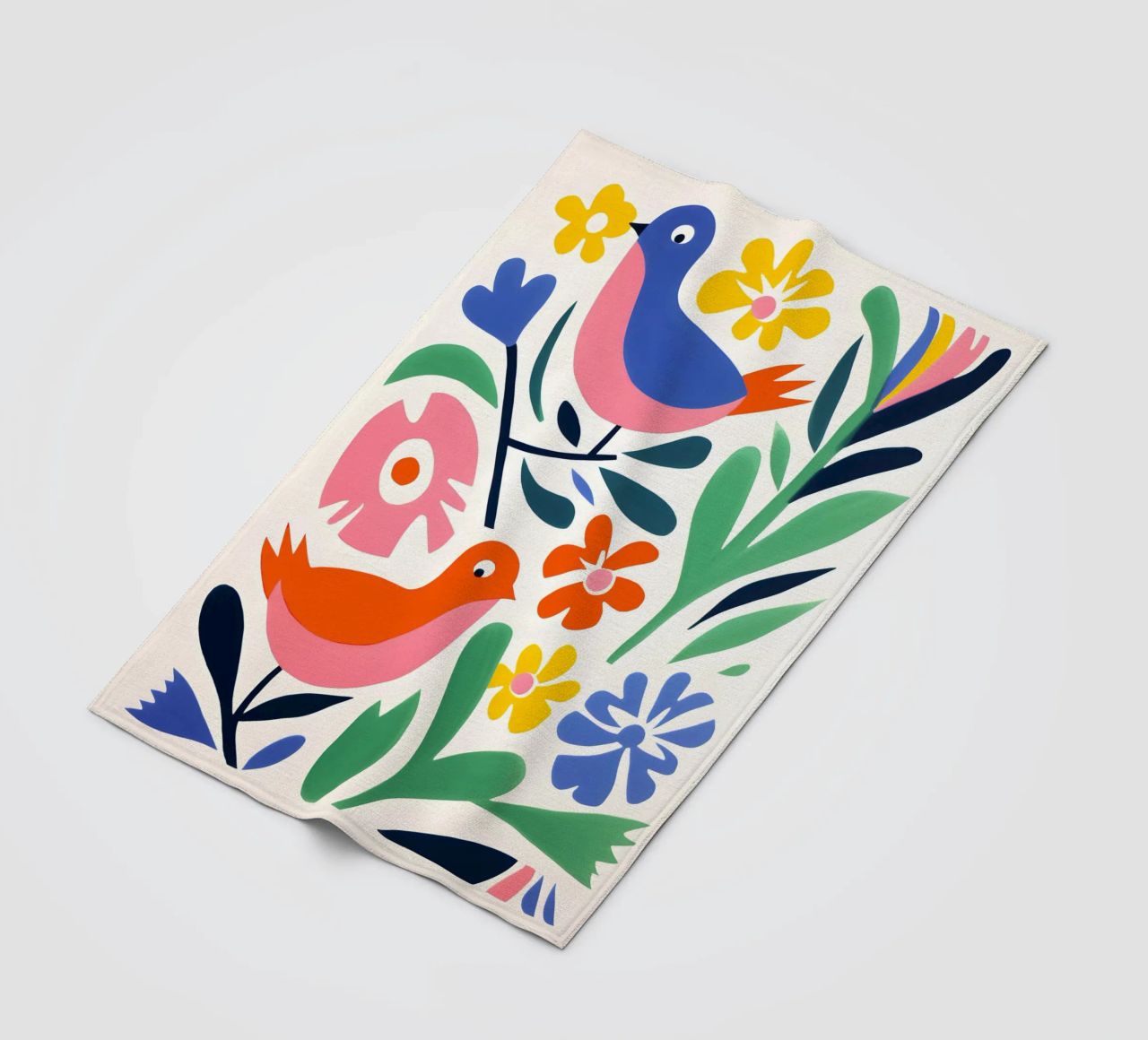 Design di uccelli e fiori coperta in pile da Whole©