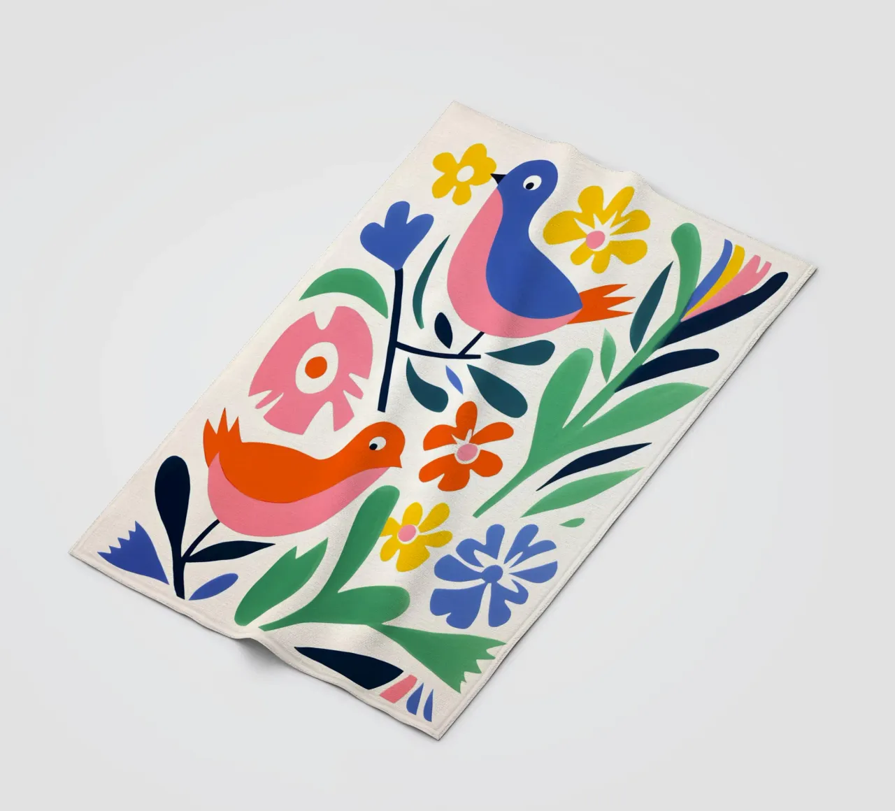 Design di uccelli e fiori coperta in pile da Whole©