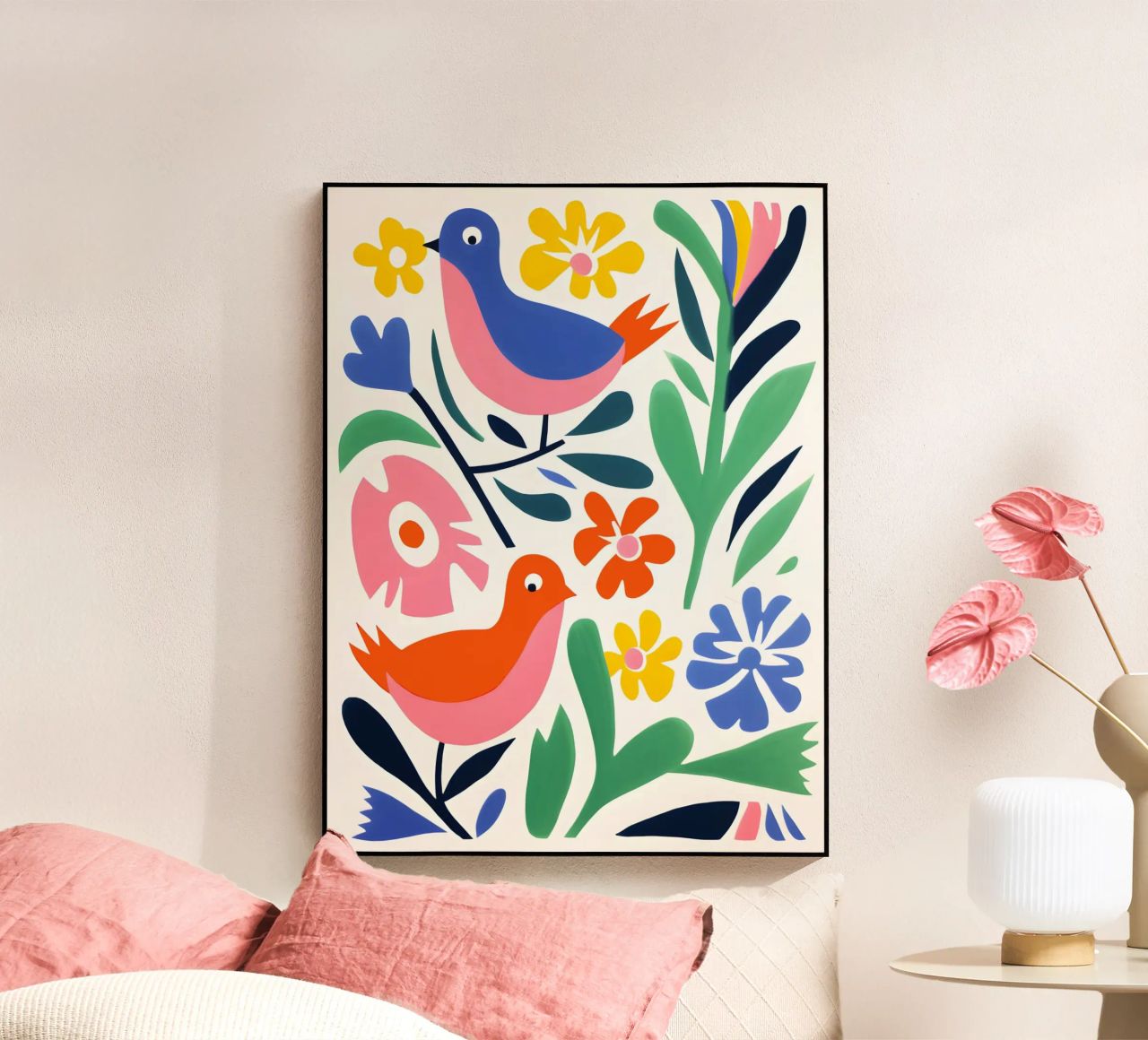 Design di uccelli e fiori plexiglass da Whole©