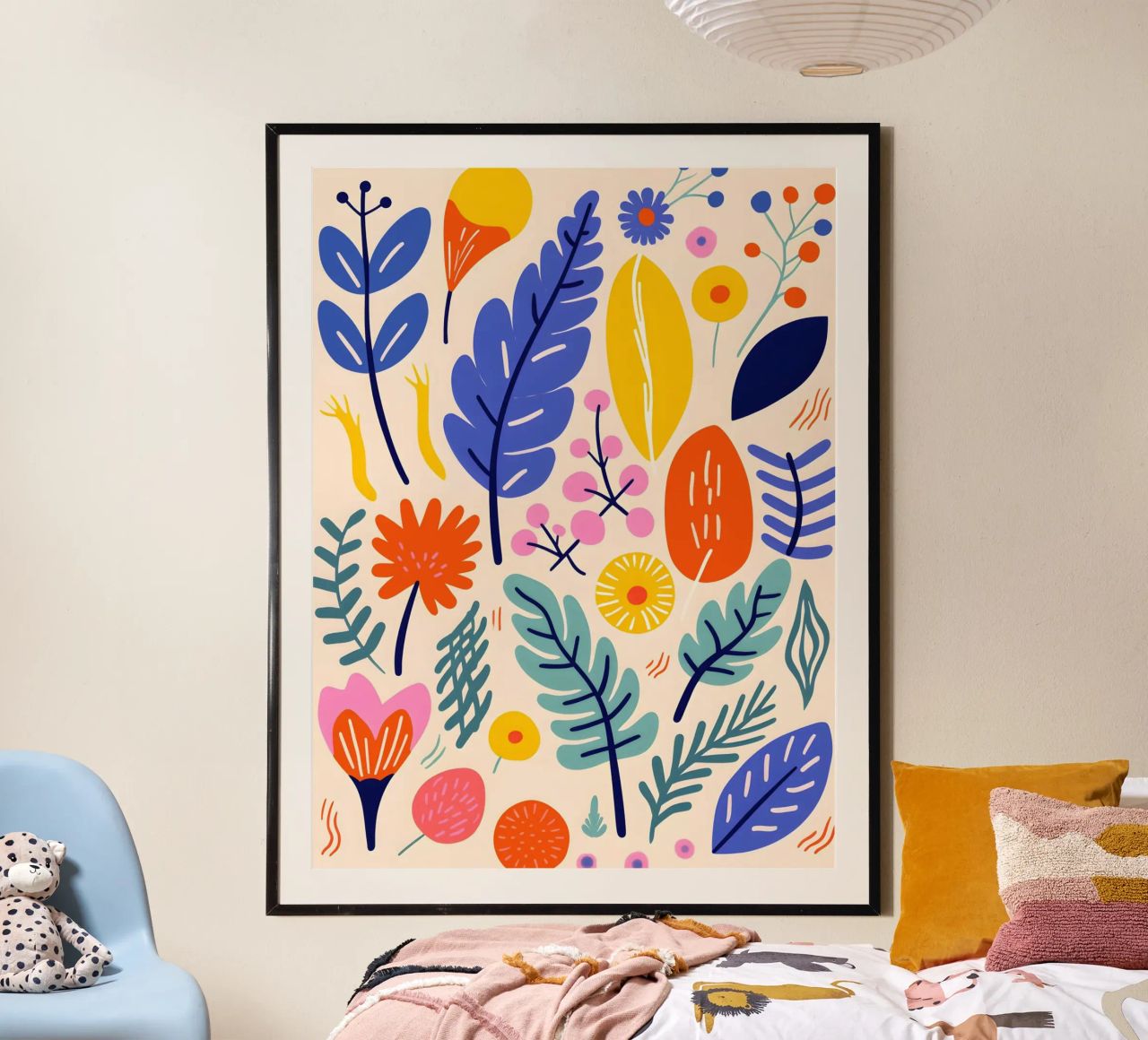 Abstrakte Blätter & Blumen Poster von Whole©