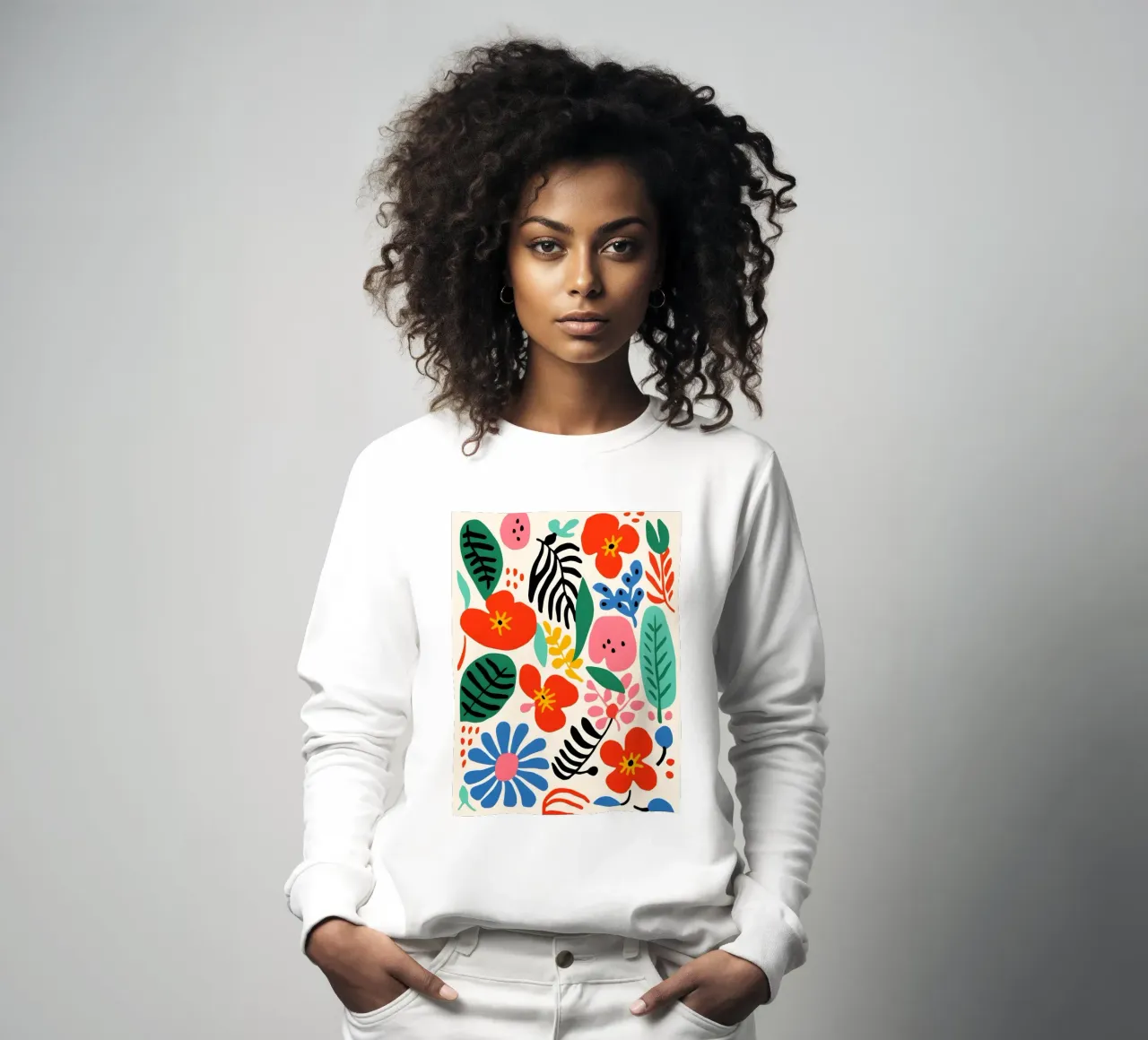 Colourful variety of flowers sweatshirt by Whole©