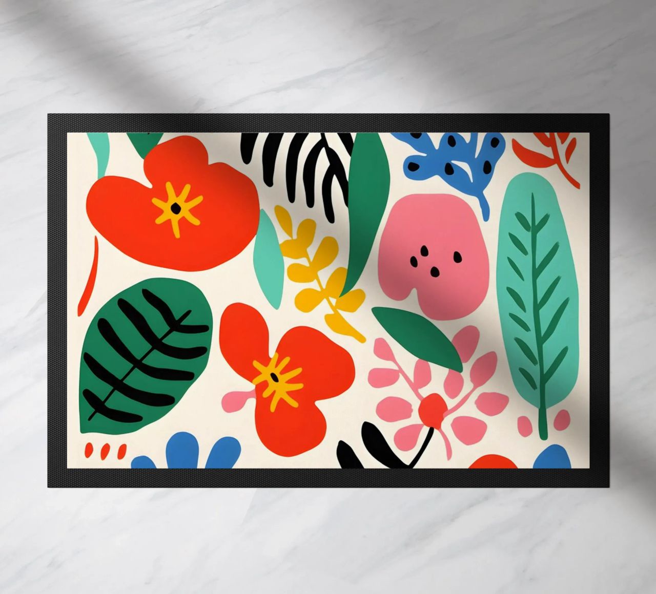 Une diversité de fleurs colorées paillasson de Whole©