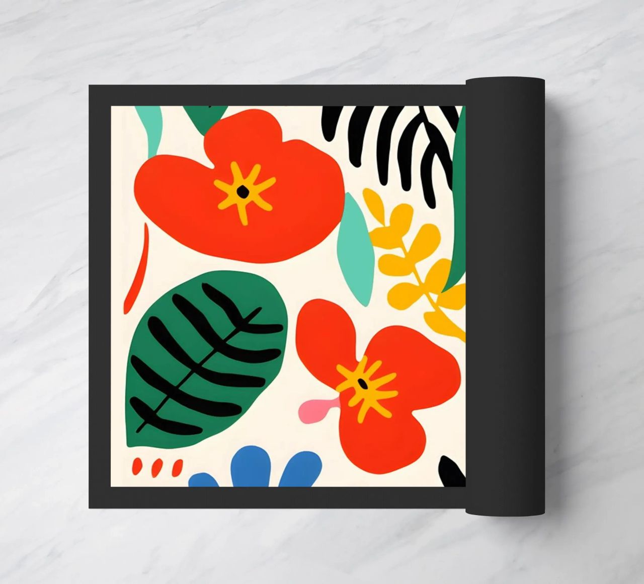 Une diversité de fleurs colorées paillasson de Whole©