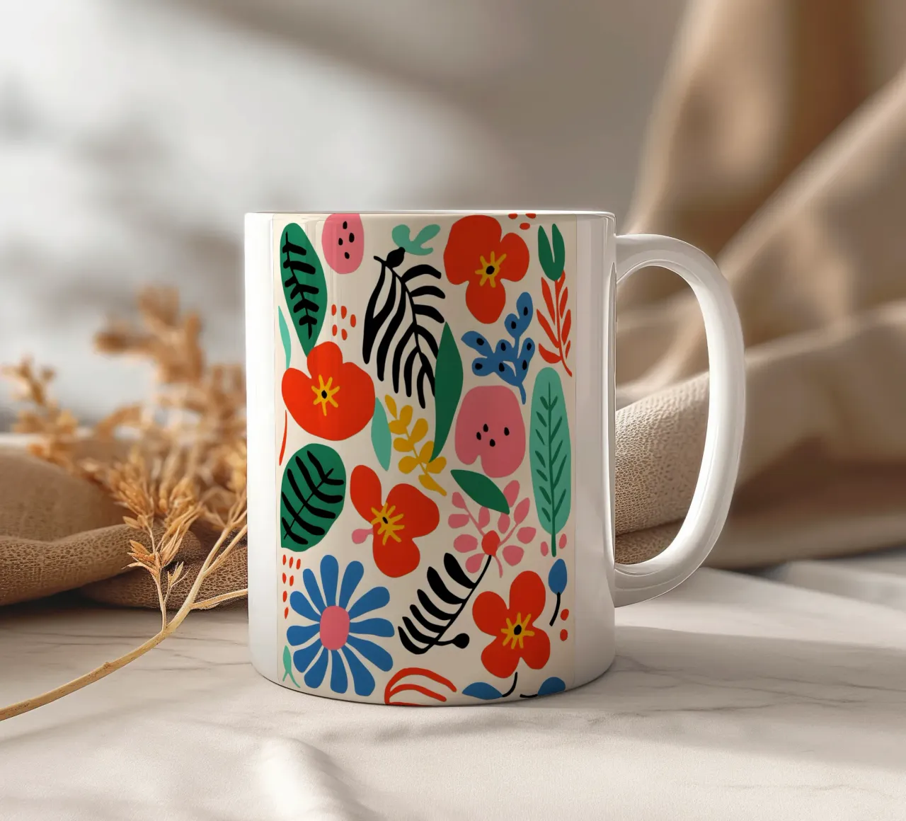 Varietà di fiori colorati tazza in ceramica da Whole©